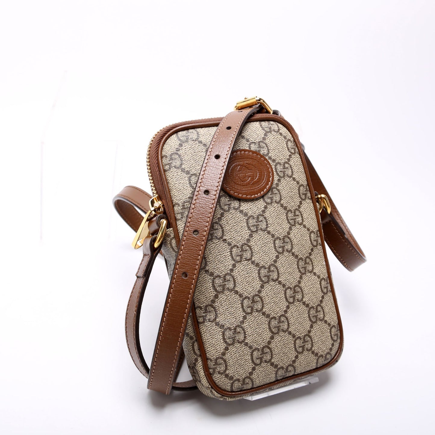 Gucci 700959 GG Supreme Interlocking Phone Pouch Bag