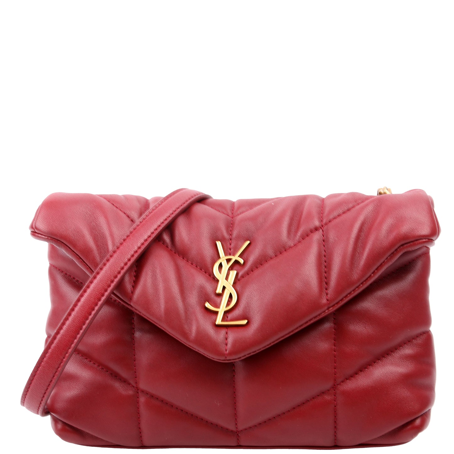 Saint Laurent Loulou Toy Puffer Burgundy 620333 Bag