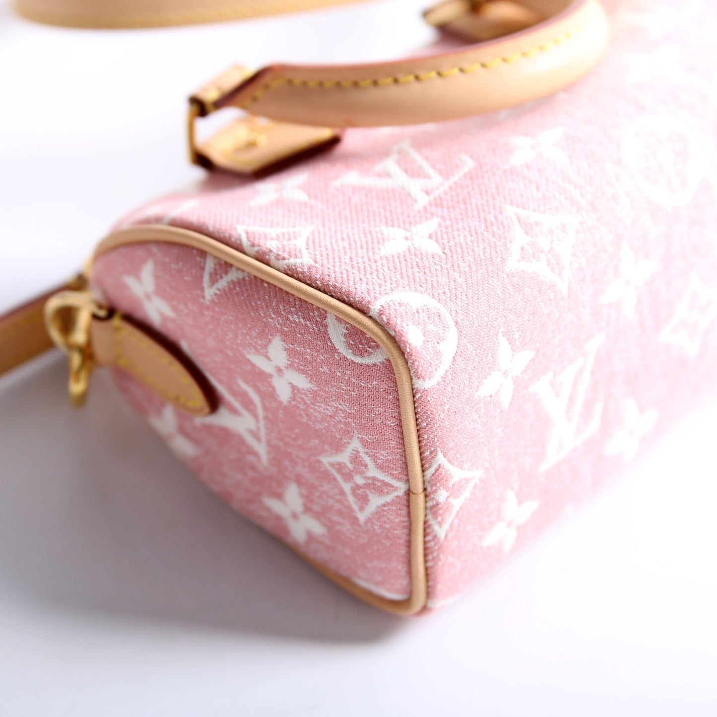Louis Vuitton Nano Speedy Denim Pink