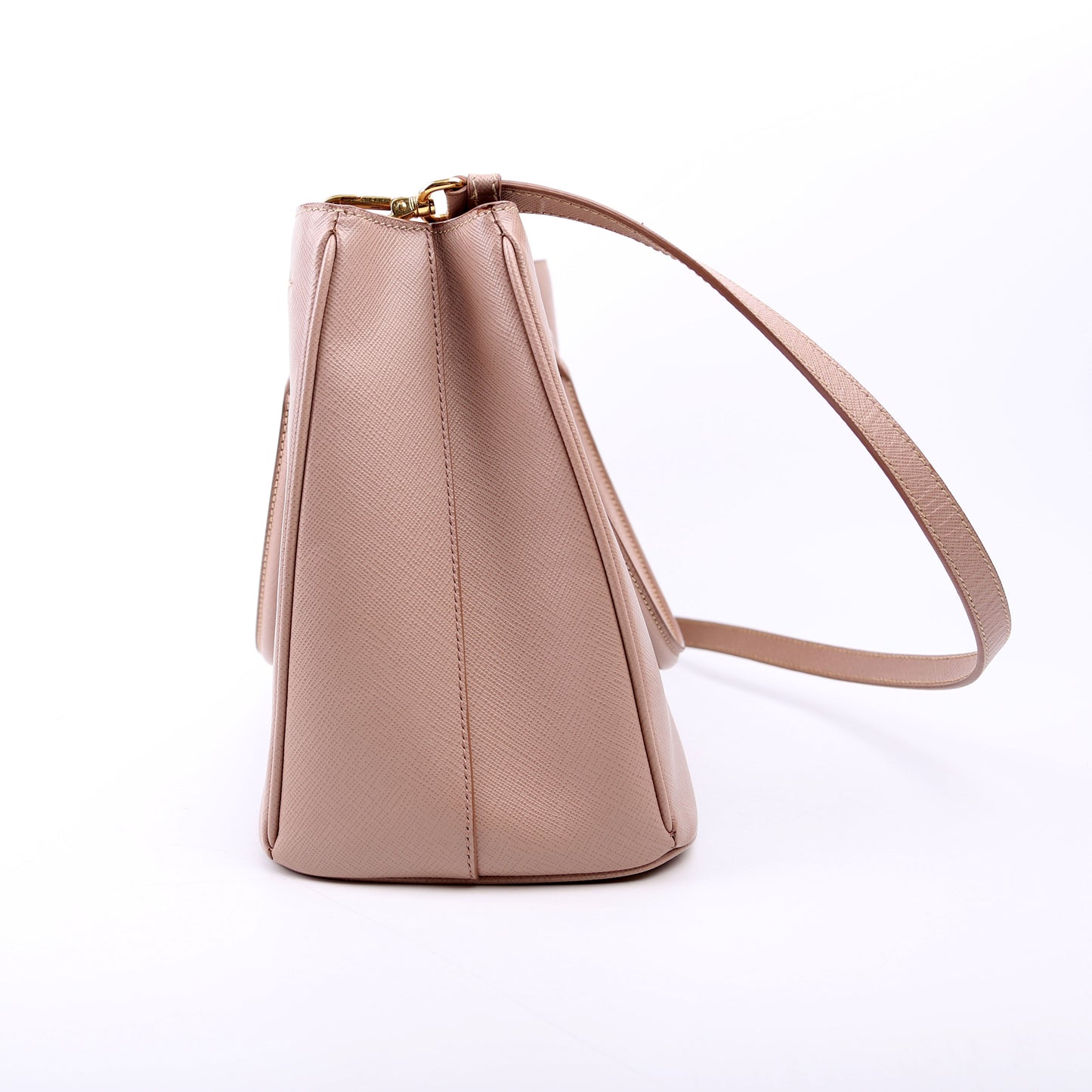 Prada Saffiano Galleria Small Nude Bag