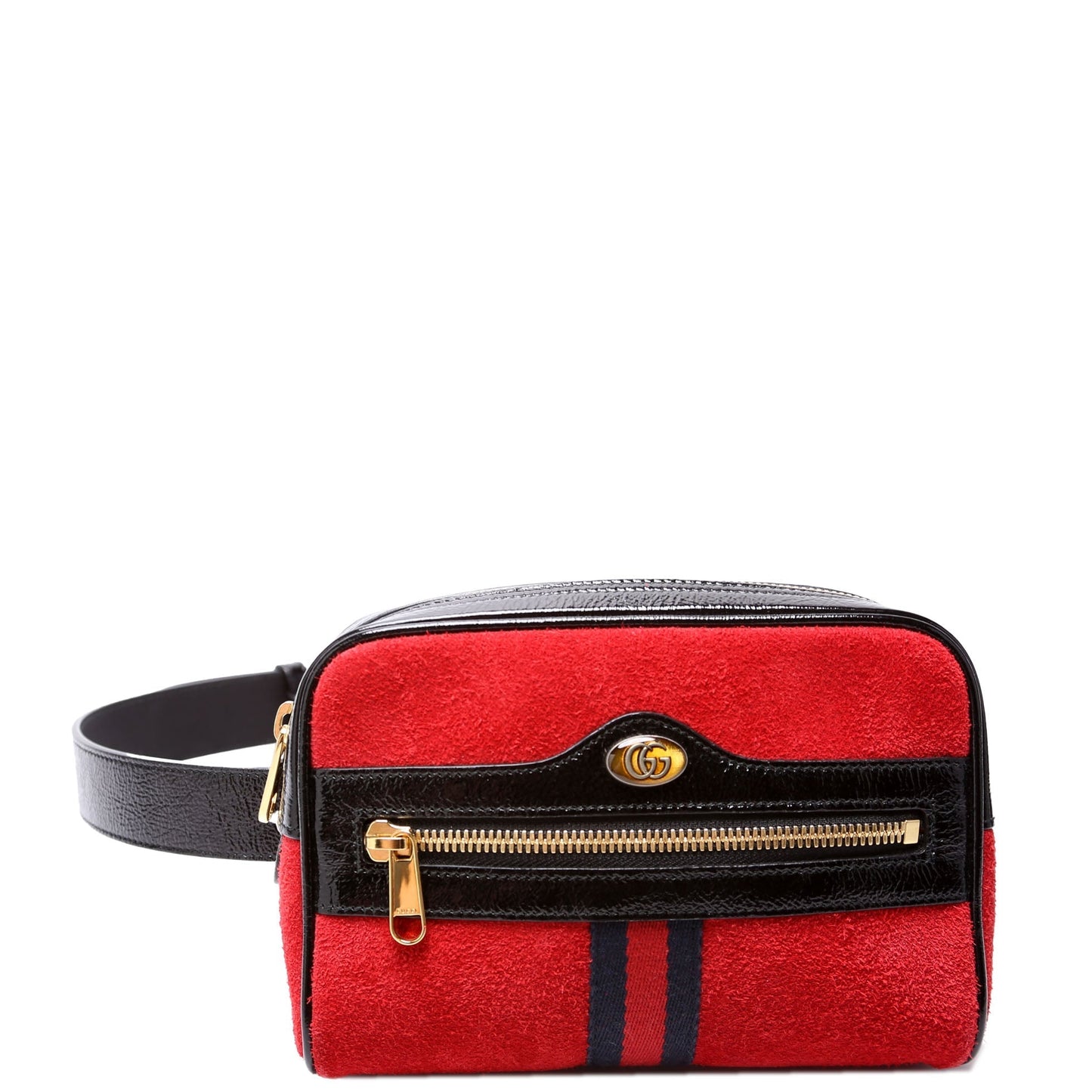 Gucci 517076 Mini Ophidia Suede Belt Red Bag