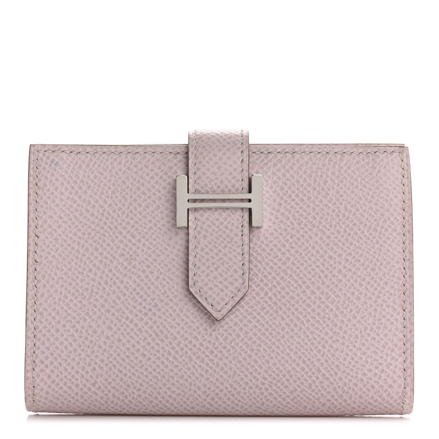 Hermes Epsom Bearn Card Holder Wallet Mauve Pale