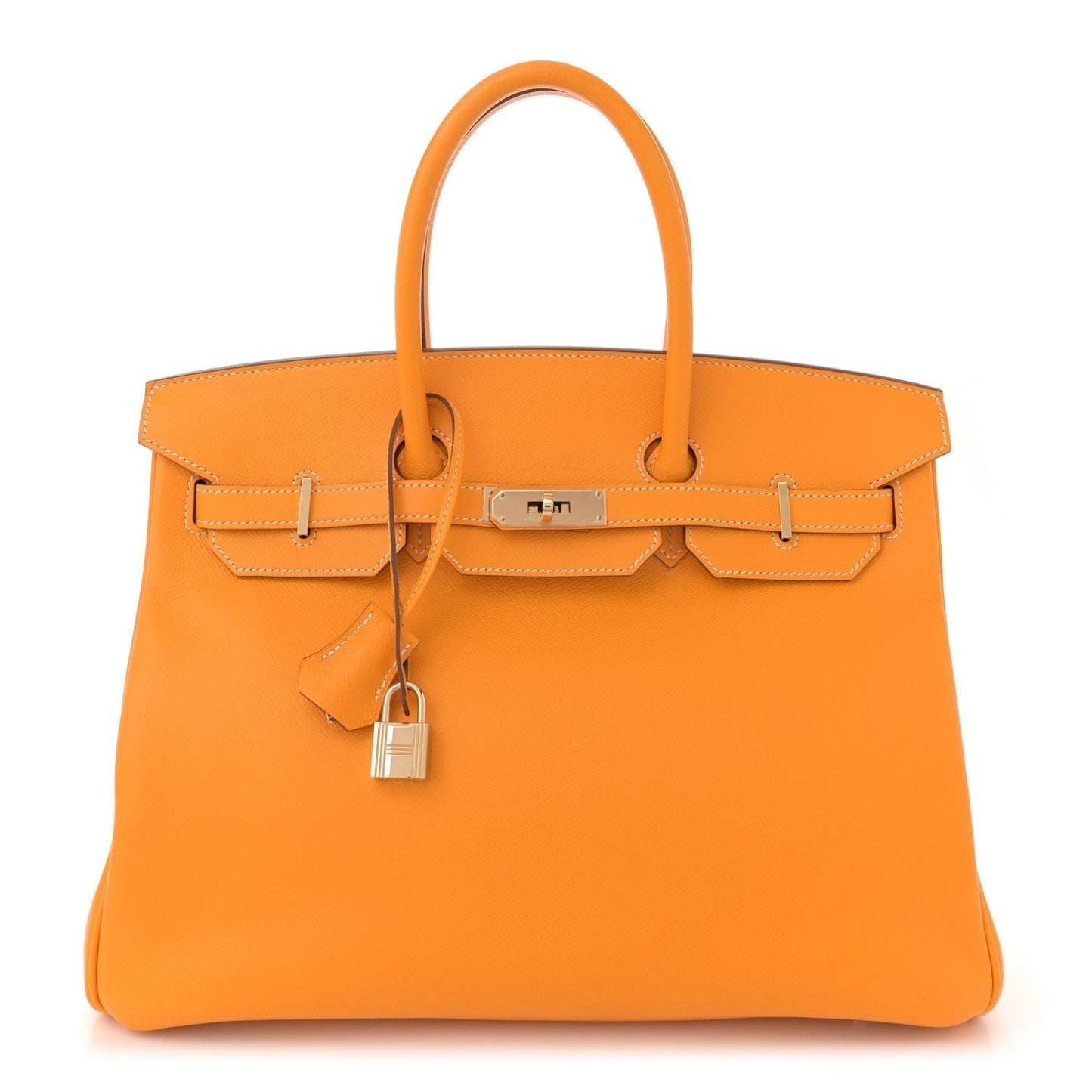 Hermes Epsom Candy Birkin 35 Jaune D'Or Feu