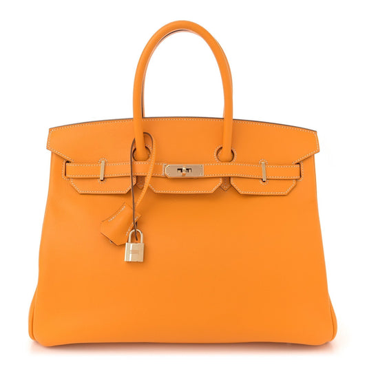 Hermes Epsom Candy Birkin 35 Jaune D'Or Feu