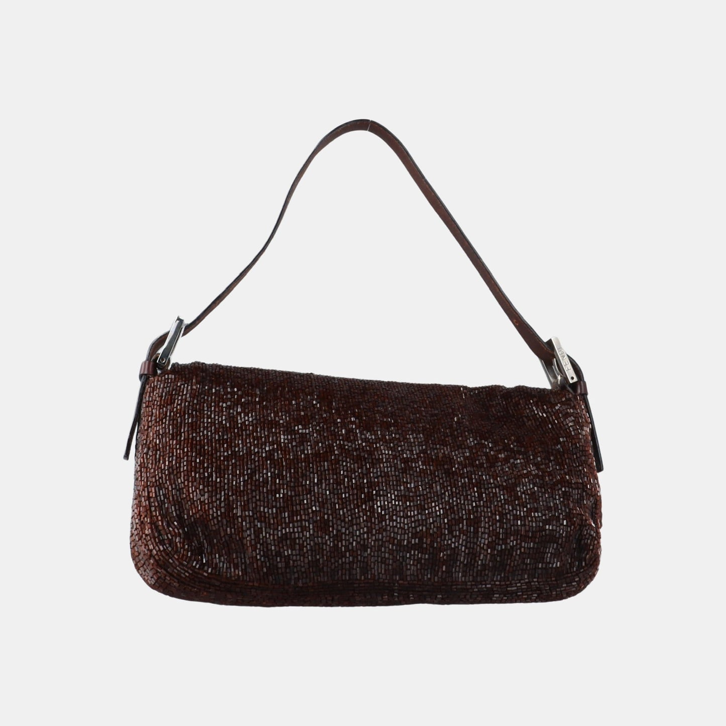 FENDI Baguette chocolate brown beads excellent condition