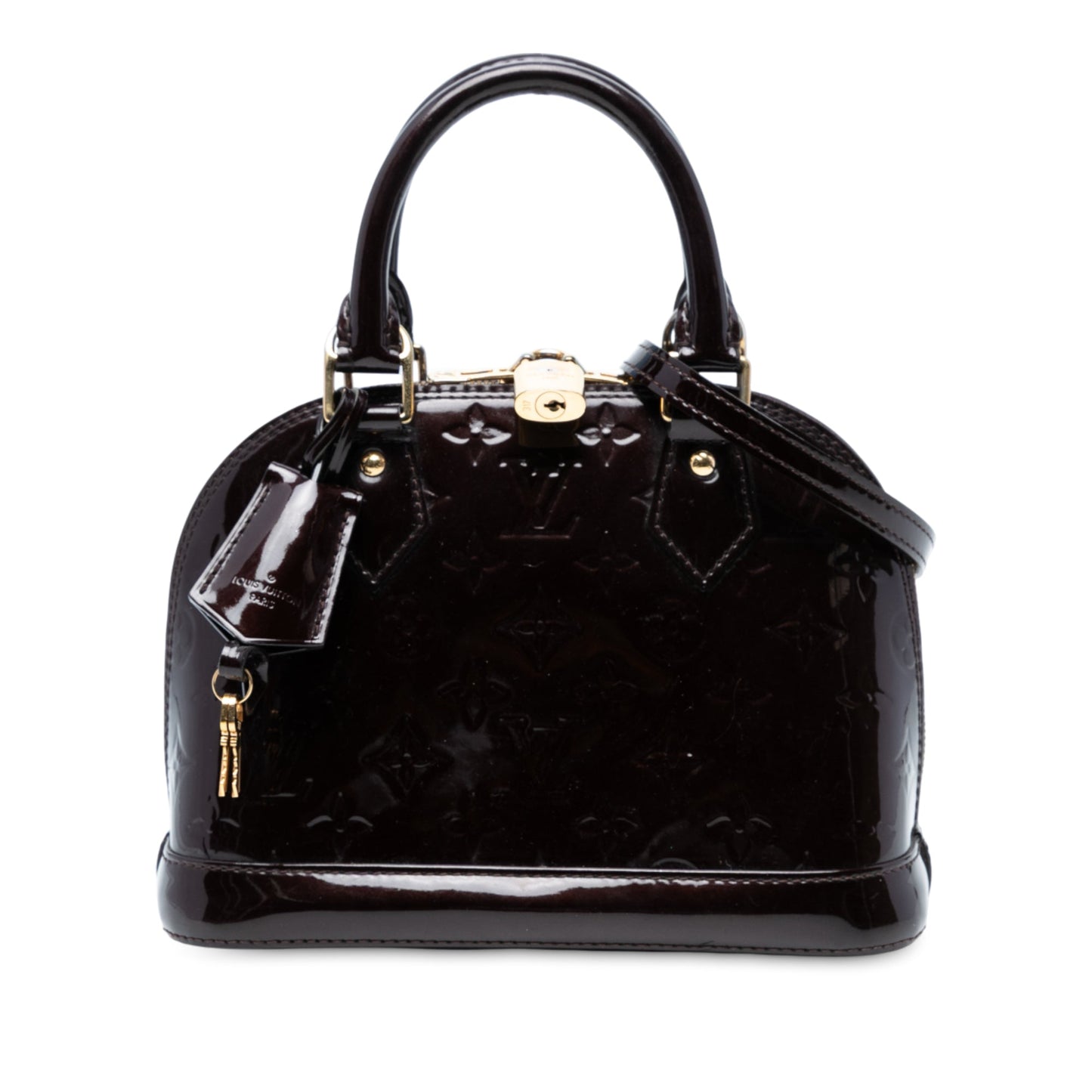 Purple Louis Vuitton Monogram Vernis Alma BB Satchel