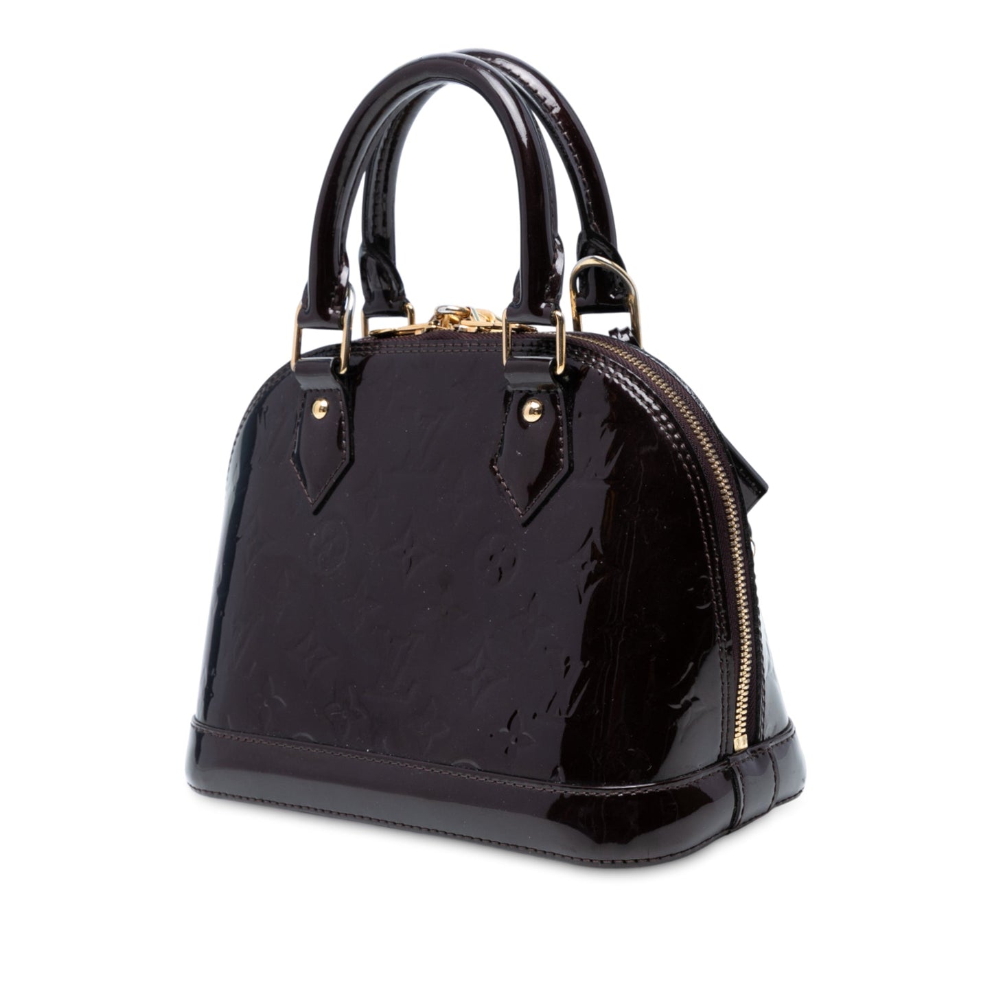 Purple Louis Vuitton Monogram Vernis Alma BB Satchel