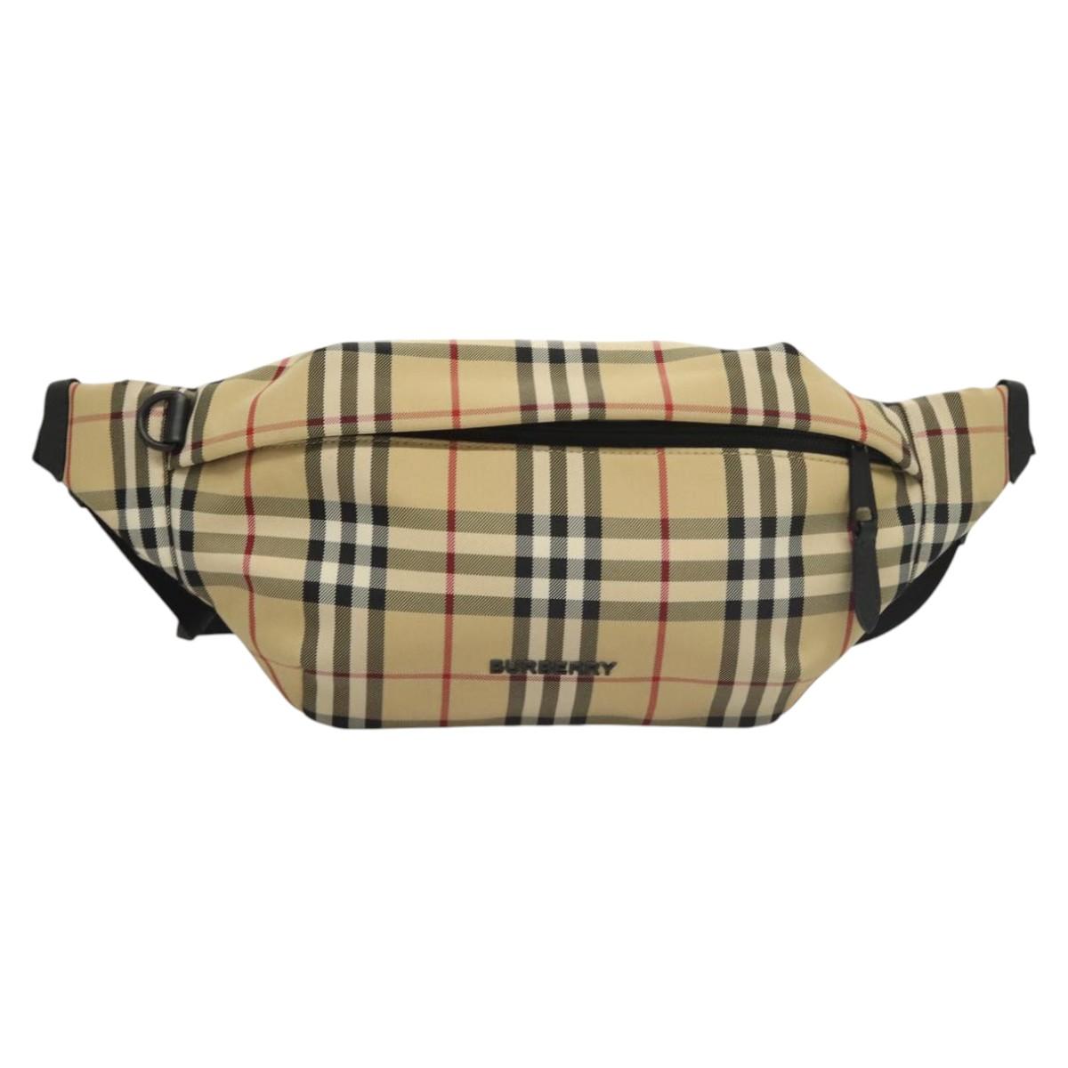 Burberry Nova Check Beige Canvas Shoulder Bag ( )