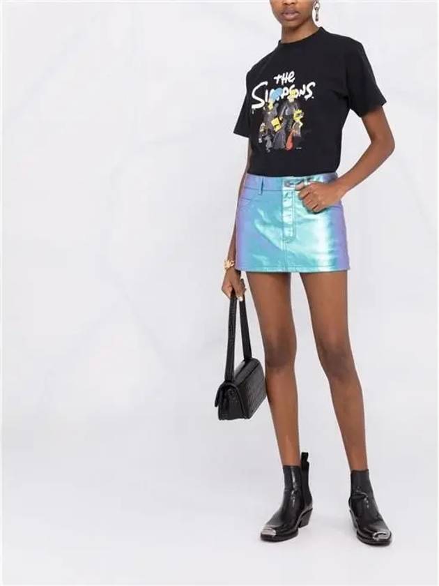 Luxury Balenciaga Trending 2026 WoMen's The Simpsons Printing Small Fit Short Sleeve T-Shirt Black