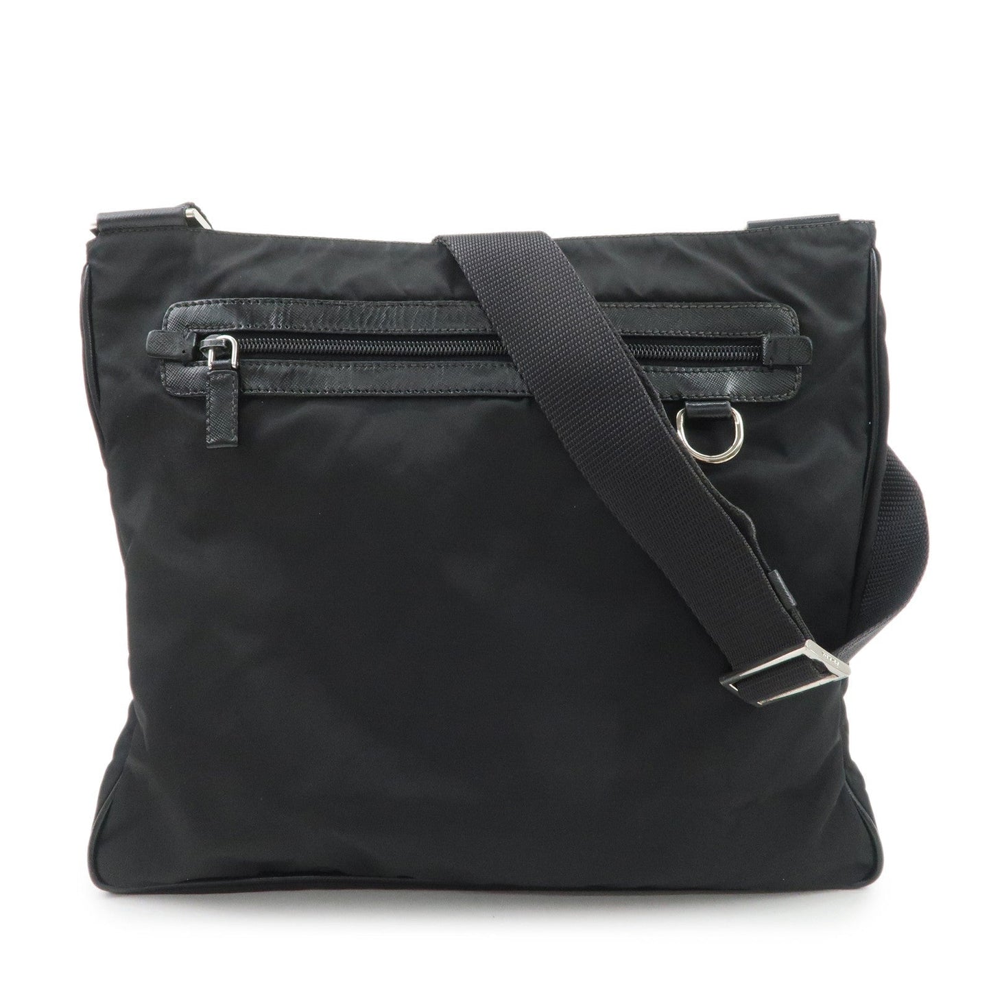 PRADA Triangle Logo Nylon Leather Shoulder Bag Crossbody Bag VA0348