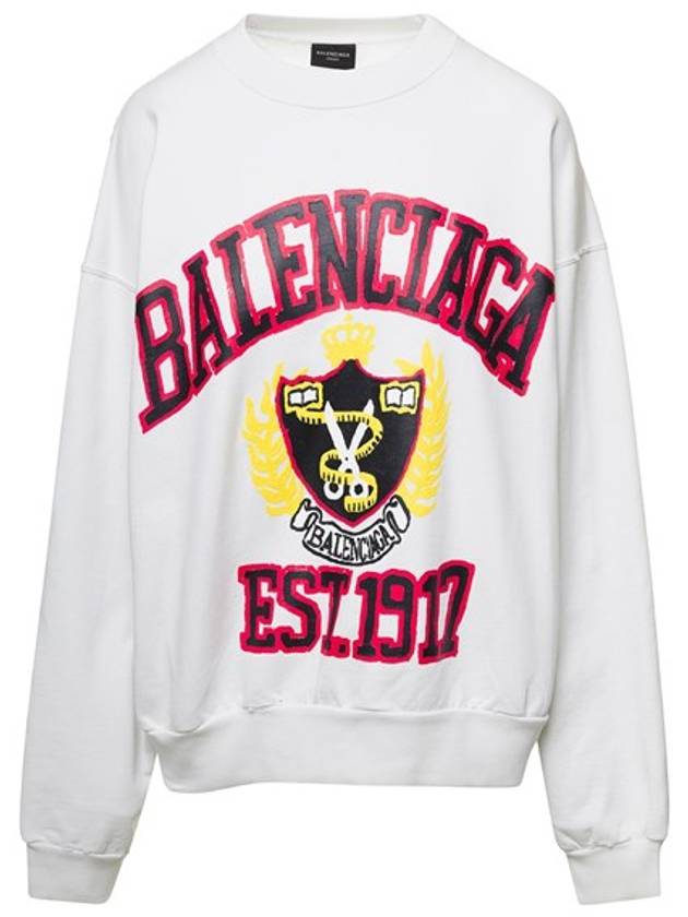 Luxury Balenciaga Trending 2026 Graphic Printing Sweatshirt White