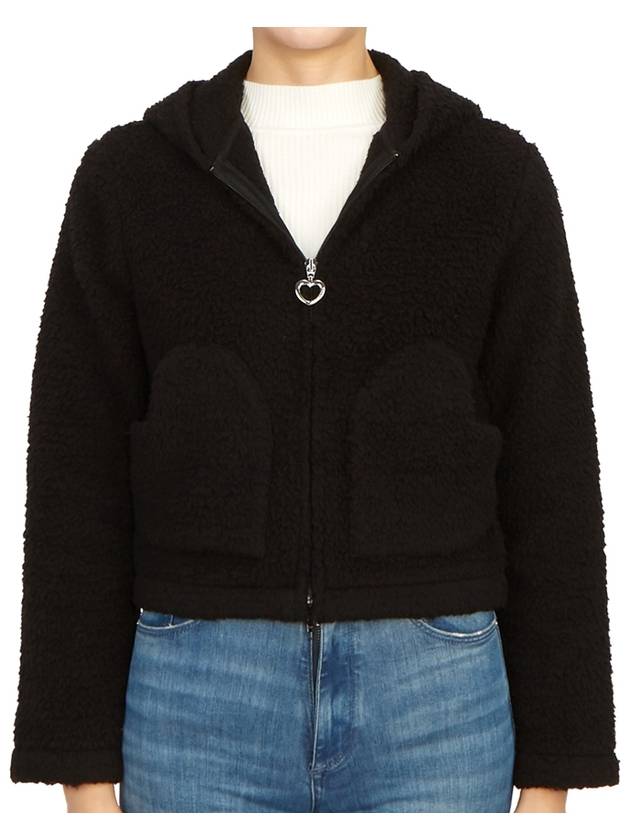 Luxury Balenciaga Trending 2026 Softwear Heart Zip-up Hoodie Black