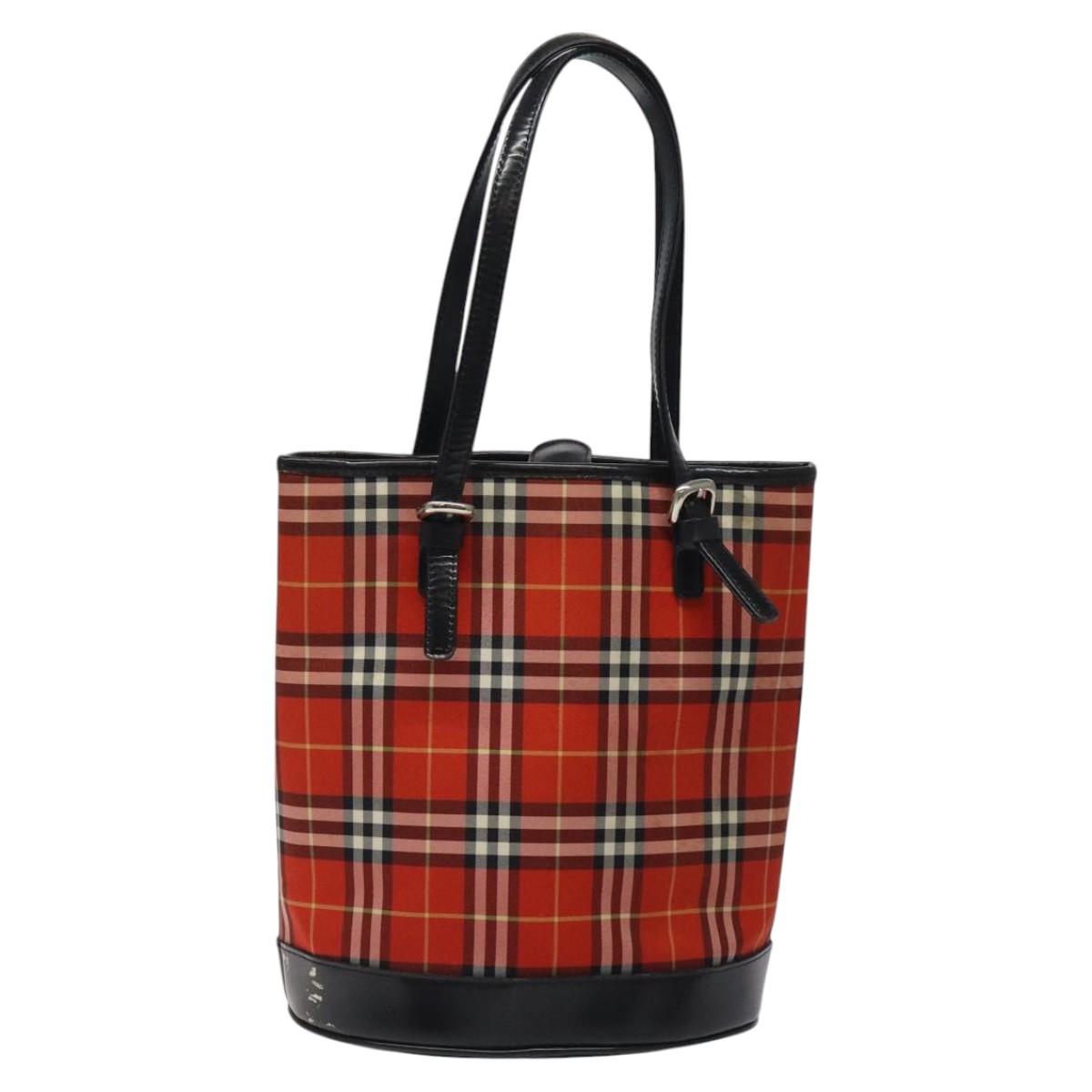 Burberry Blue Label Red Canvas Handbag ( )