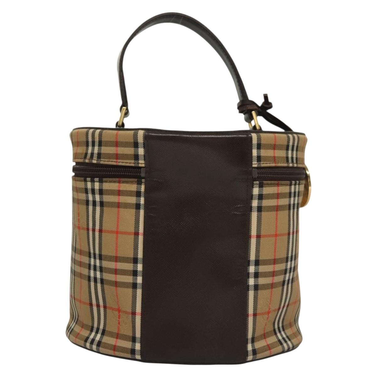 Burberry Nova Check Beige Canvas Handbag ( )