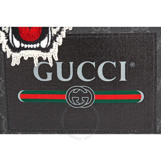 Gucci Lou Caro Leather Canvas Clutch