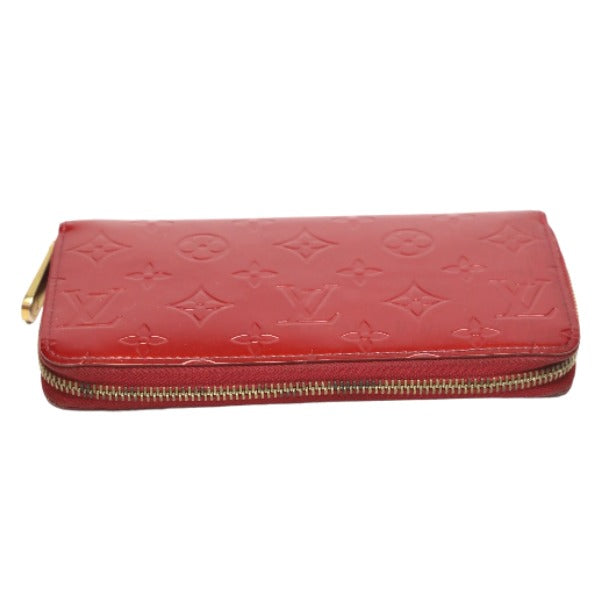 LOUIS VUITTON Long Wallet Purse M91981 Monogram Vernis Pomdamul Zip Around Vernis Zippy wallet Women