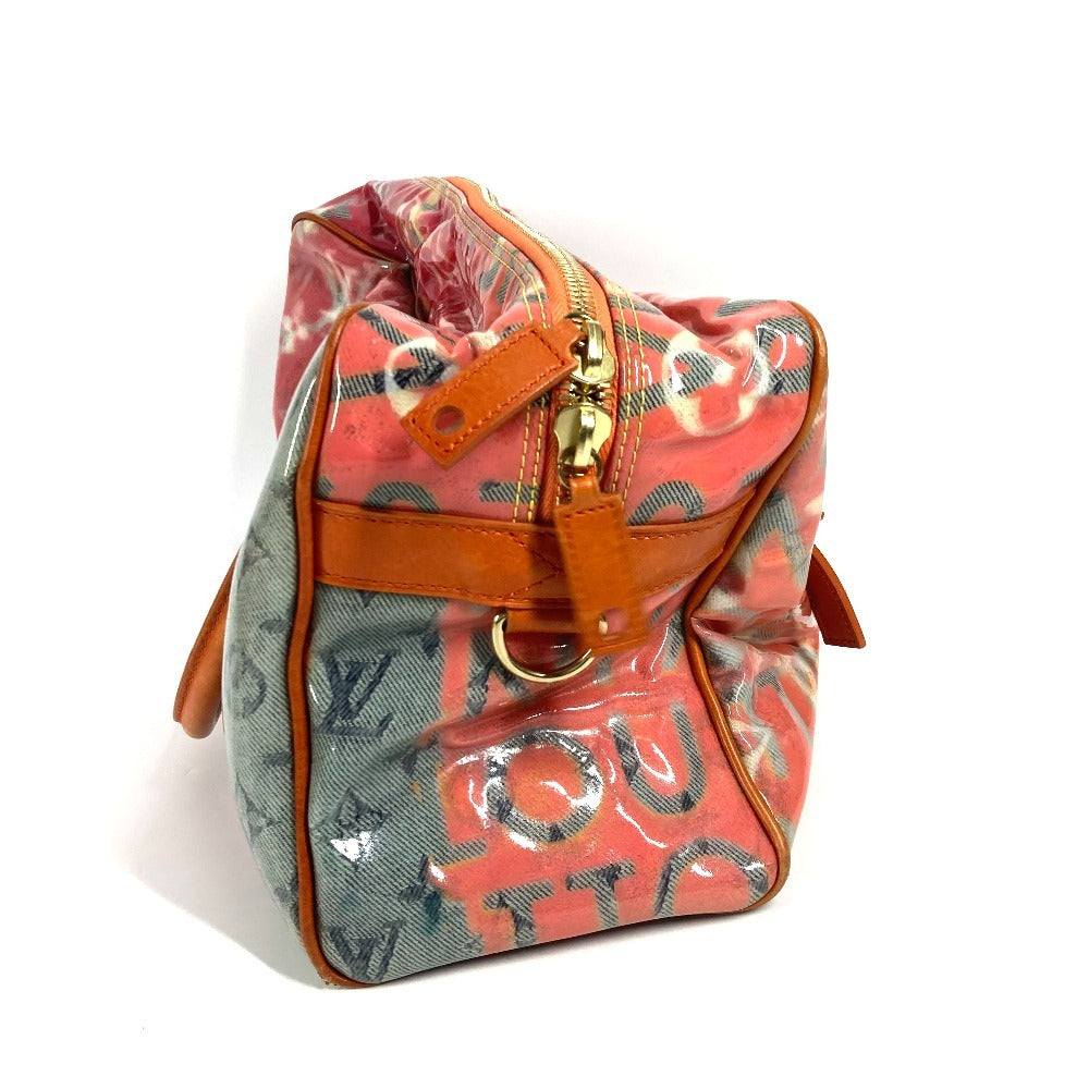 LOUIS VUITTON Boston Duffel bag M95734 Plastics, Leather Orange Monogram pulp Weekender PM Women