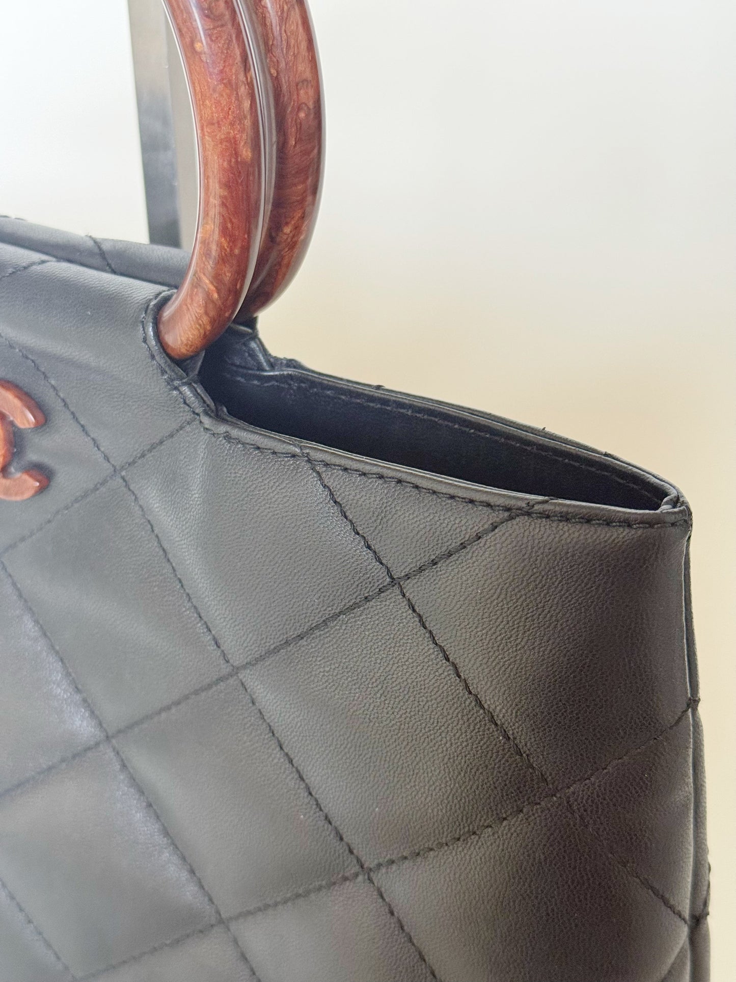 Chanel  Wooden Top Handle Bag