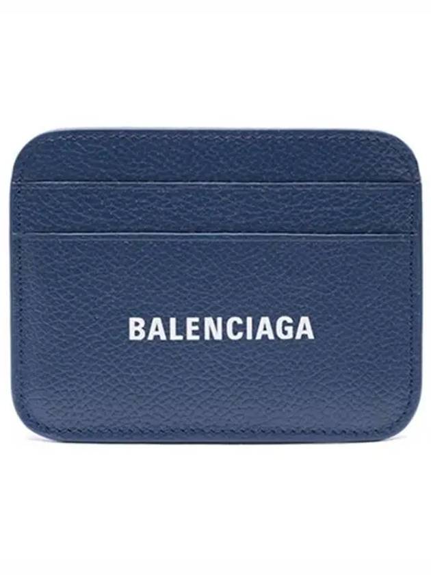 Luxury Balenciaga Trending 2026 Grainy Leather Cash Card Holder  Navy