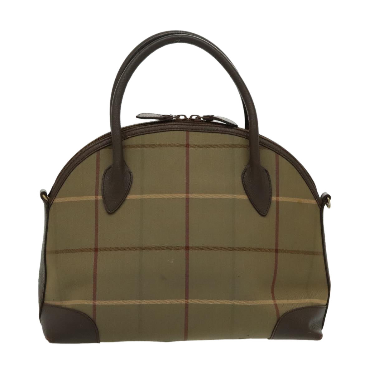 Burberry Nova Check Brown Canvas Handbag ( )