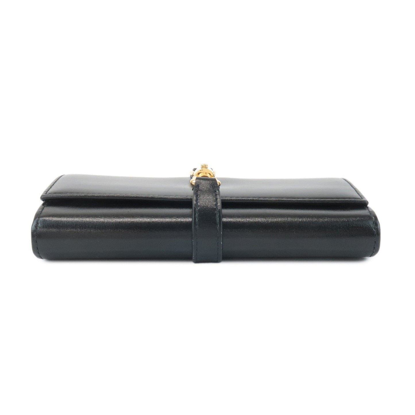 GUCCI Jackie 1961 Leather Chain Wallet WOC Black 652681.0416