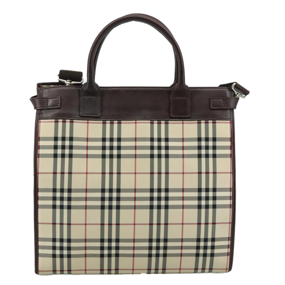 Burberry Nova Check Beige Canvas Handbag ( )