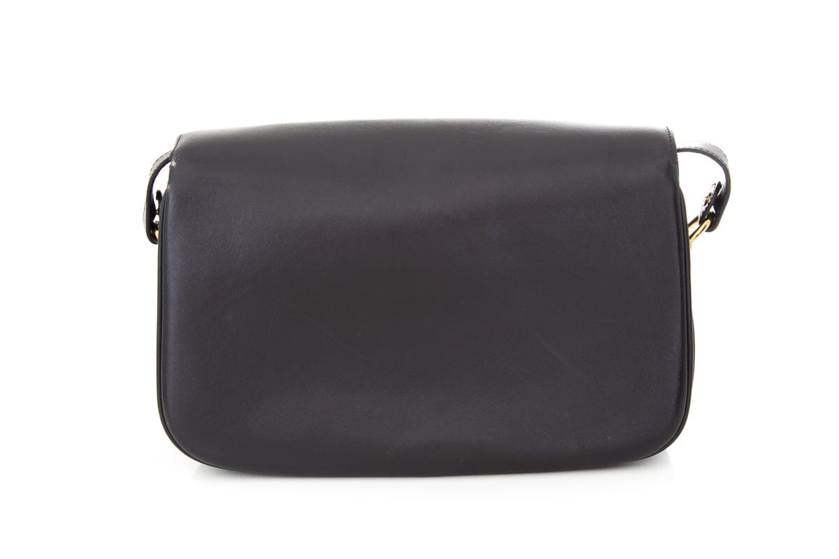 Gucci Black Leather Old Horsebit Crossbody Handbag