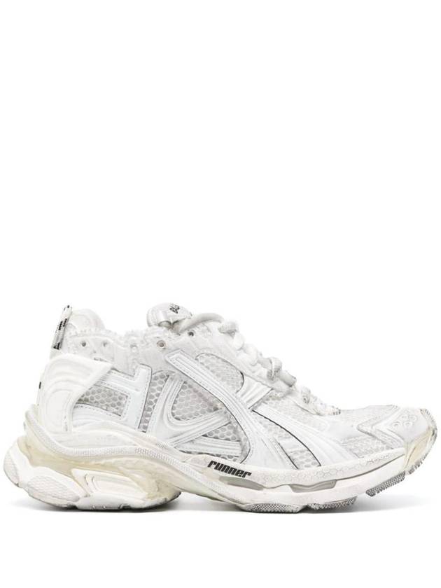 Luxury Balenciaga Trending 2026 Runner Embroidered Logo Low Top Sneakers White