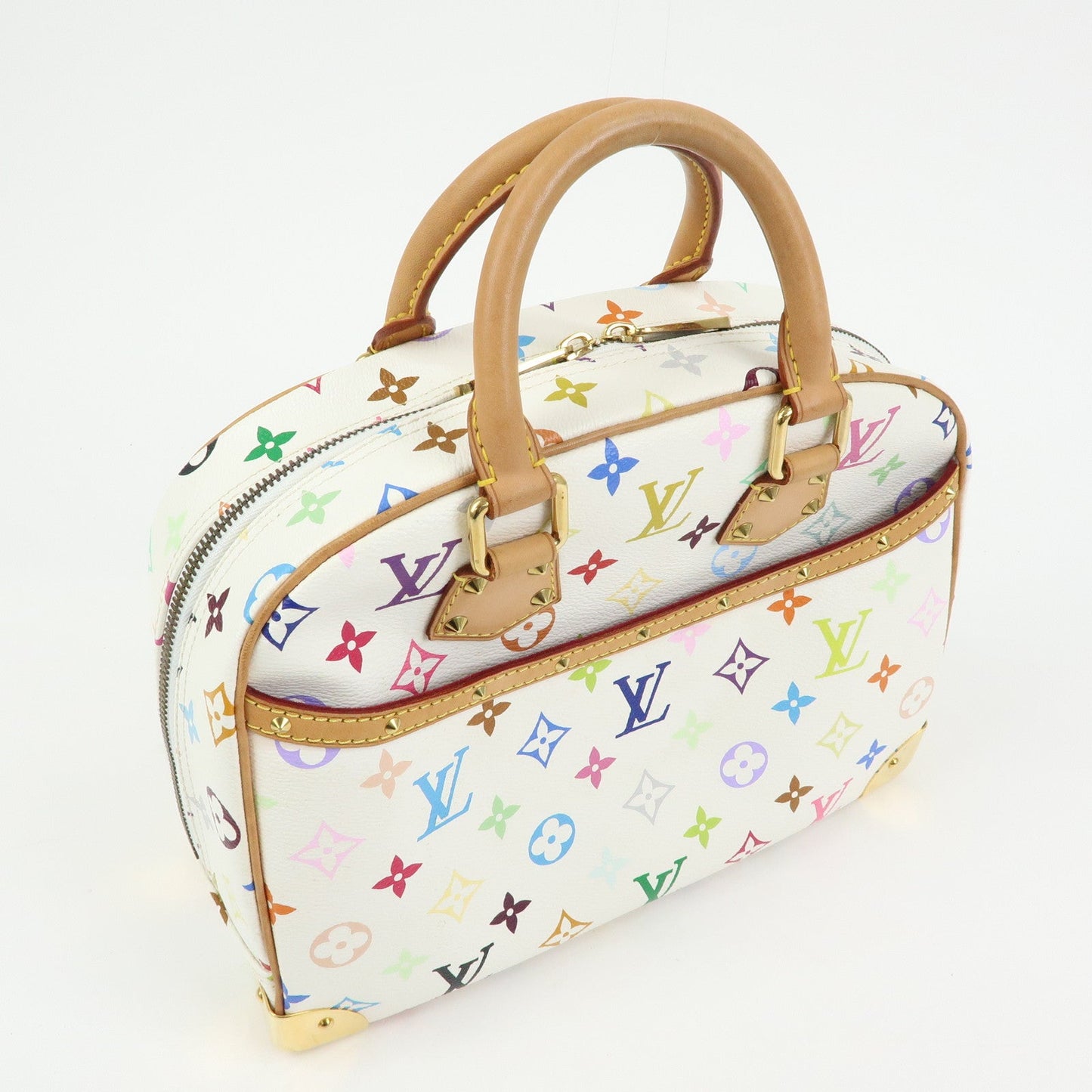 Louis Vuitton Monogram Multicolor Trouville Hand Bag Blanc M92663