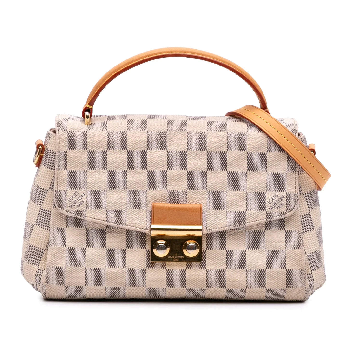 White Louis Vuitton Damier Azur Croisette Satchel