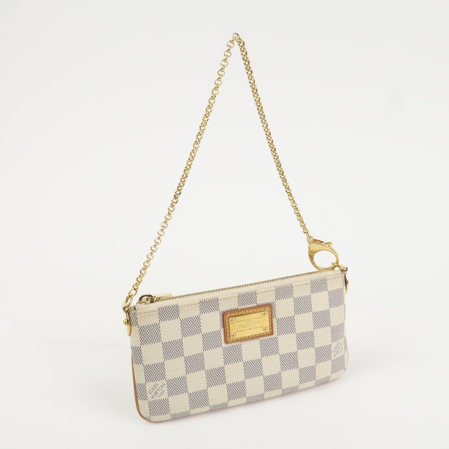 Louis Vuitton Damier Azur Pochette Milla MM Mini Pouch N60027