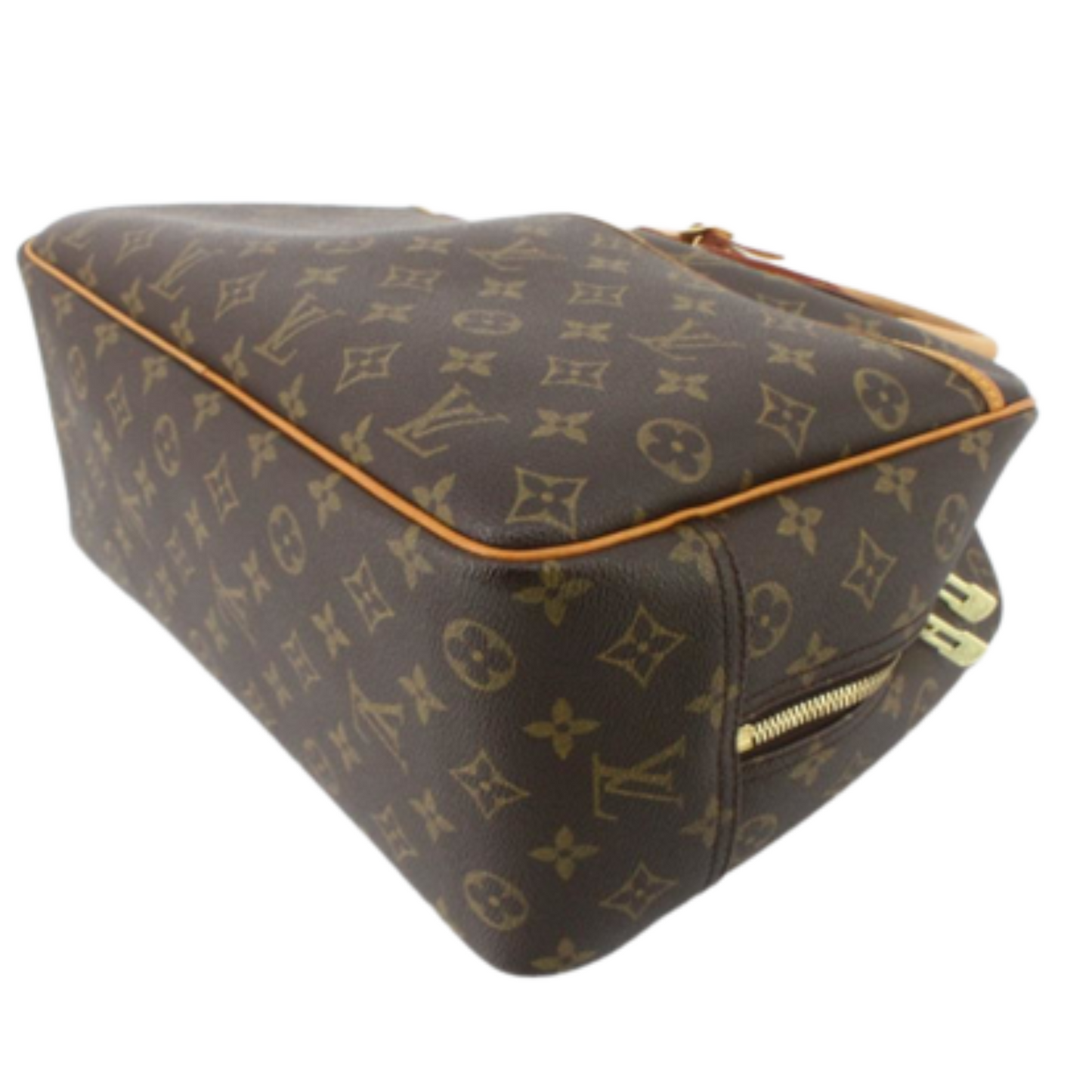 Louis Vuitton Brown Leather Deauville handbag bag