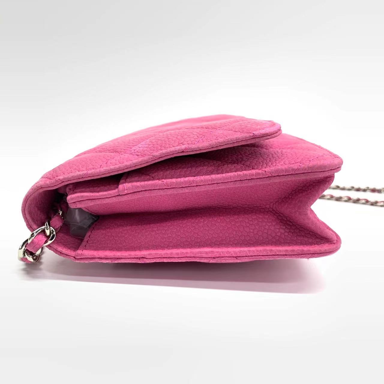 Chanel Wallet on Chain Classic Flap Fuchsia Caviar Leather
