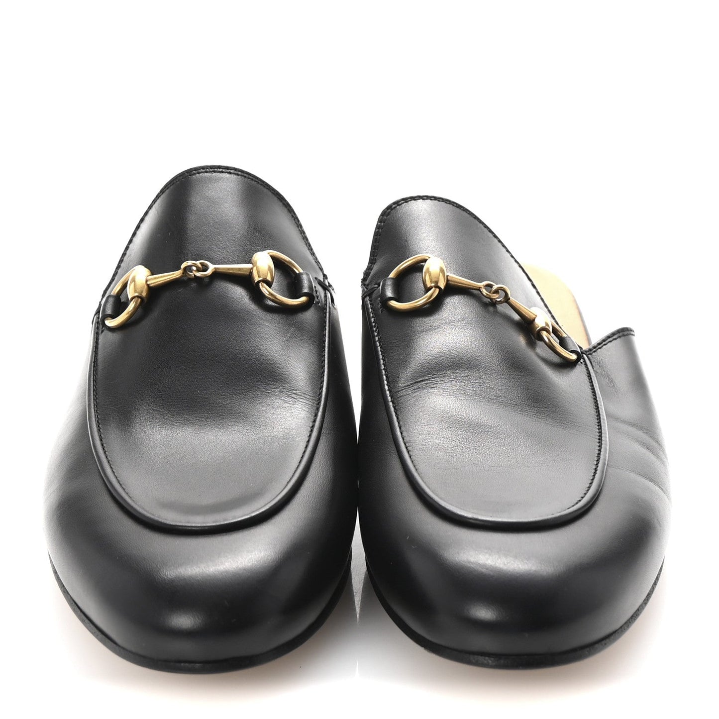 Gucci Calfskin Womens Princetown Slippers 37 Black