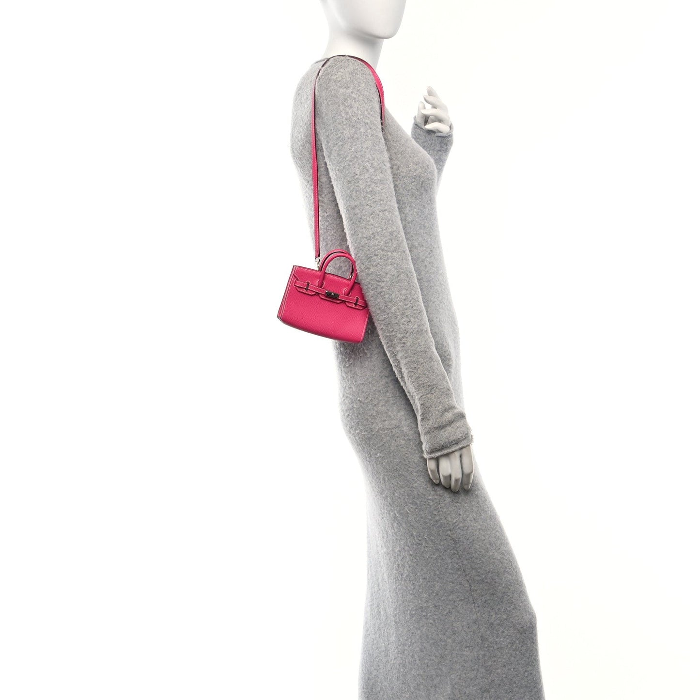Hermes Epsom Micro Birkin 15 Rose Tyrien