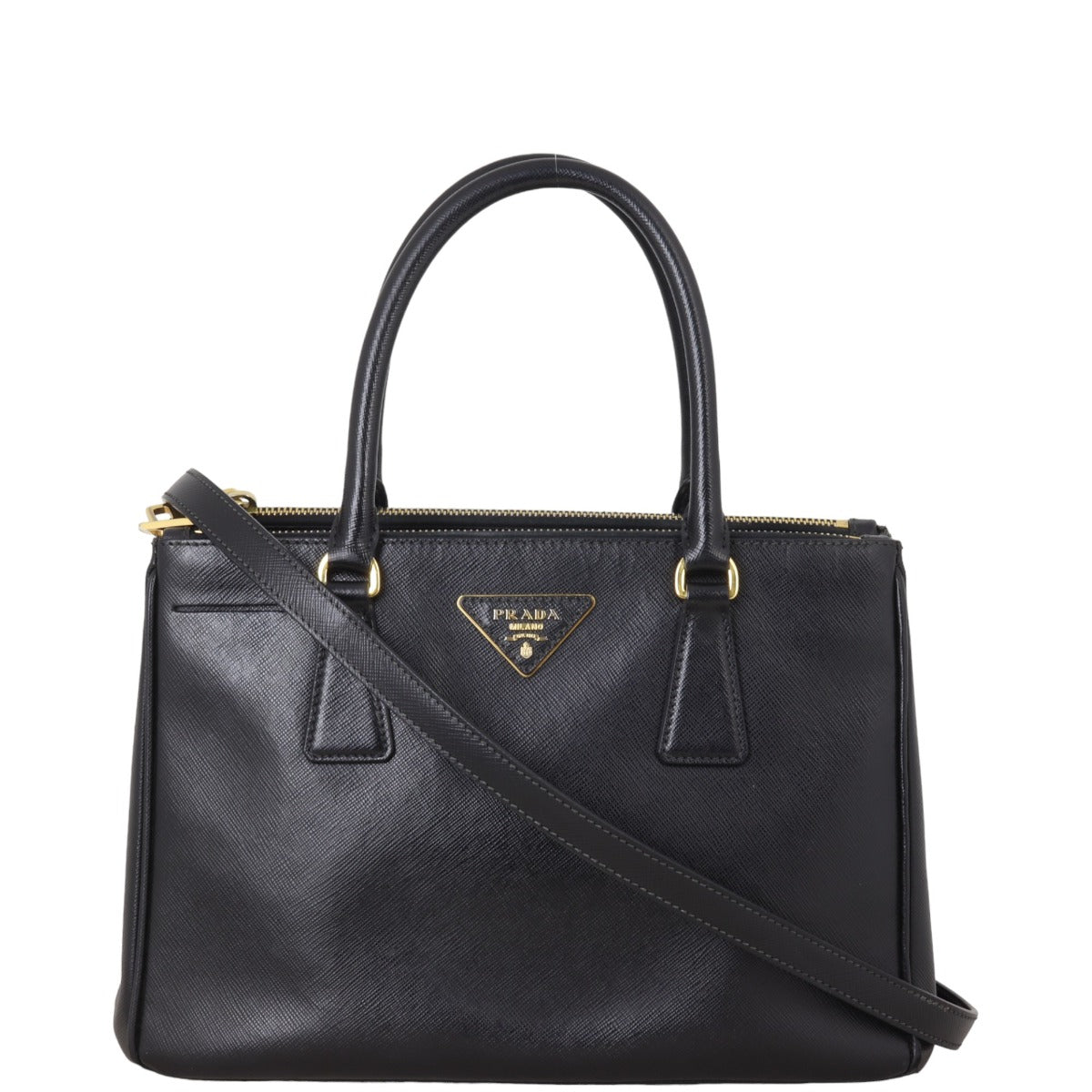 Prada Saffiano Lux Galleria Double Zip Tote Small