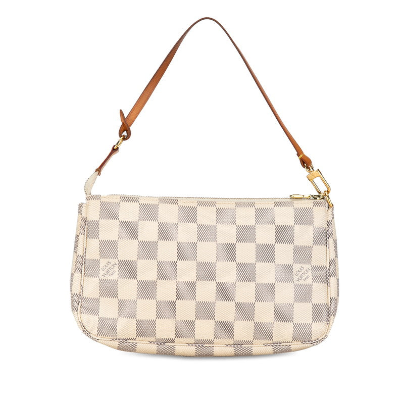 Louis Vuitton Damier Azur Poschet Accessory Porte N51986 White PVC Leather  Louis Vuitton