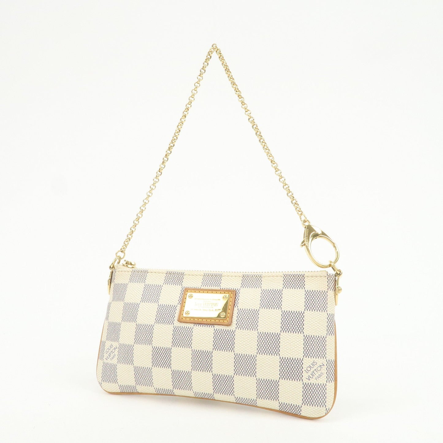 Louis Vuitton Damier Azur Pochette Milla MM Mini Pouch N60027