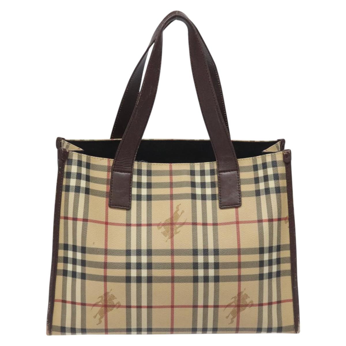 Burberry Nova Check Beige Canvas Tote Bag ( )