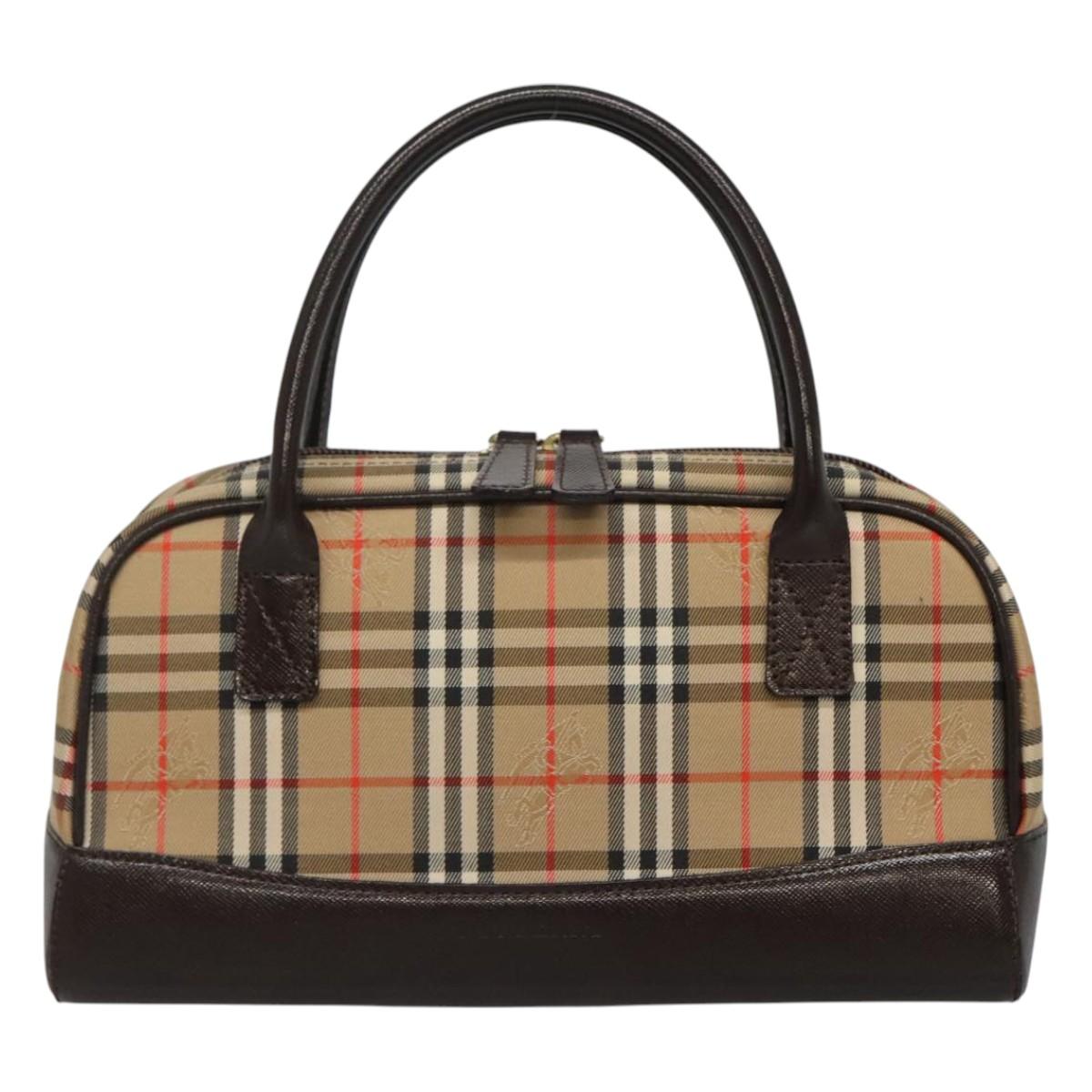 Burberry Nova Check Beige Canvas Handbag ( )