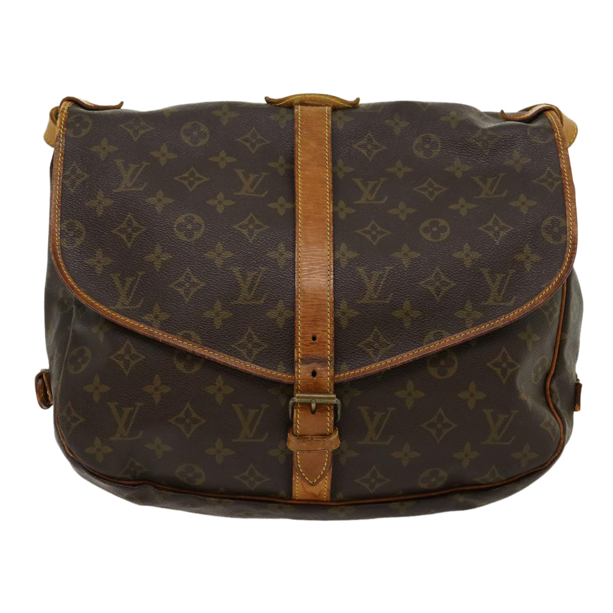 Louis Vuitton Brown Canvas Saumur 35 shoulder bag