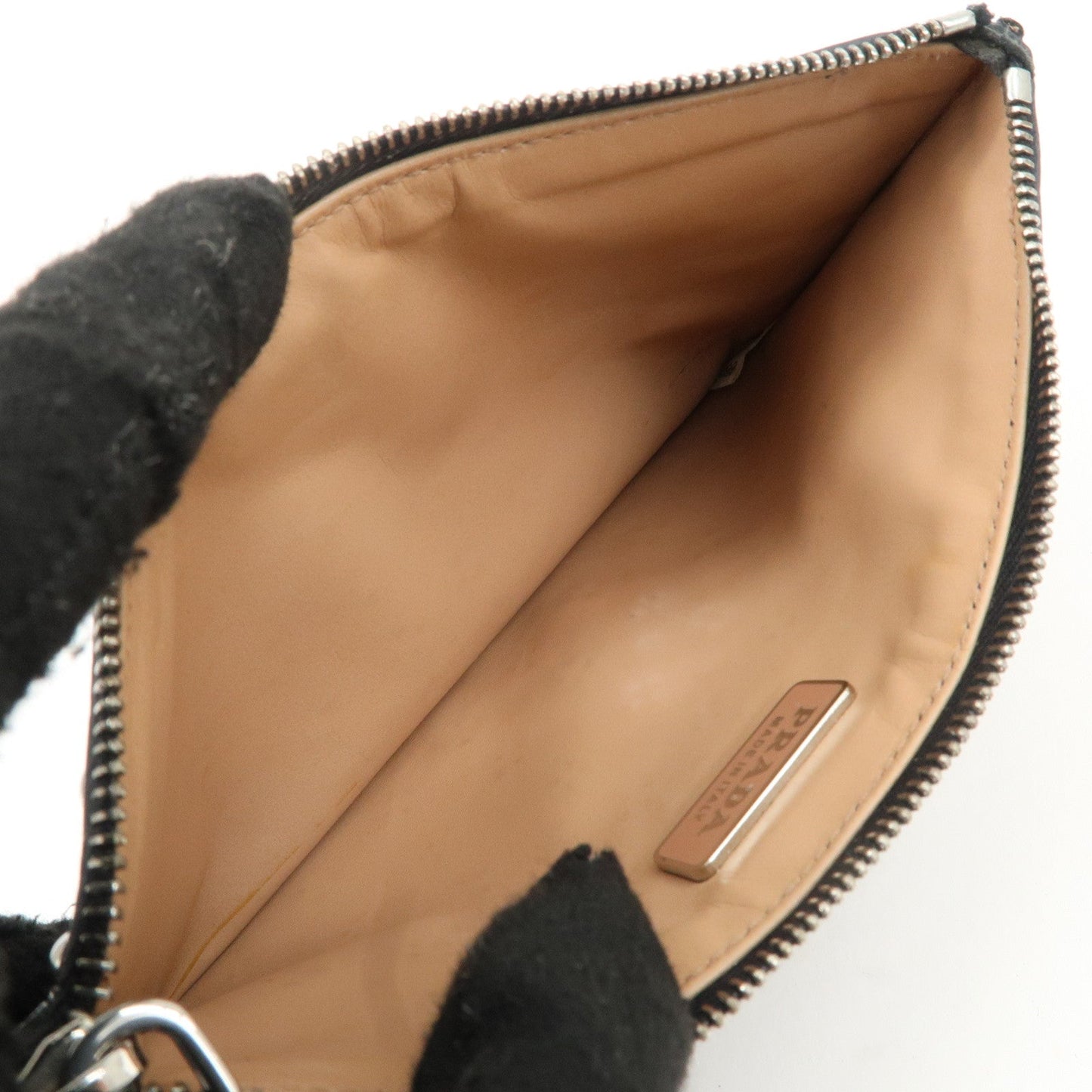 PRADA Leather Pouch Studs Black