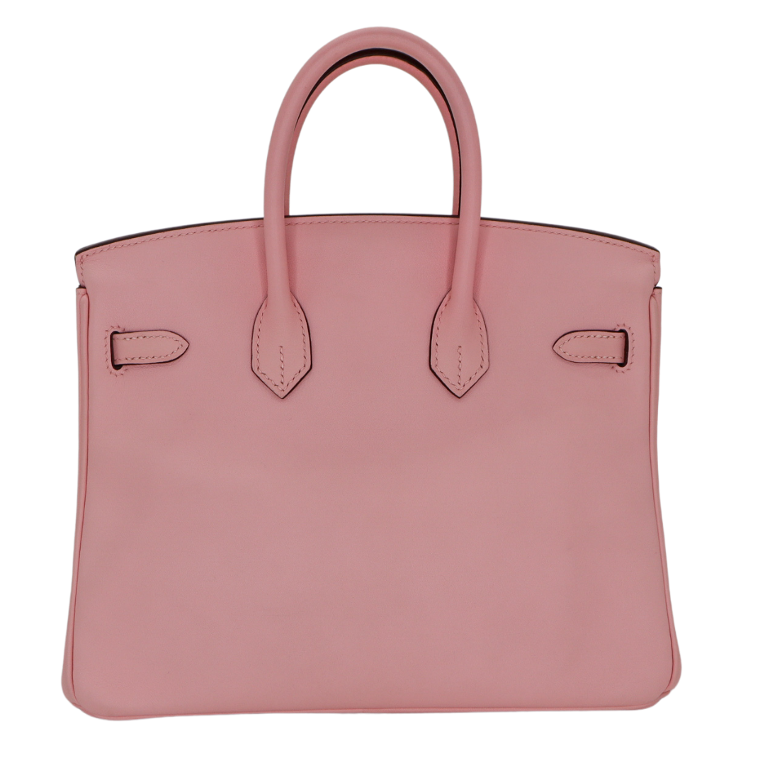Hermes25cm Birkin Rose Sakura Swift Leather Gold Hardware