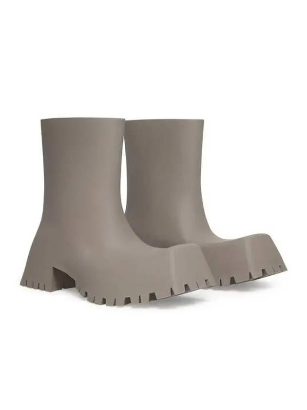 Luxury Balenciaga Trending 2026 Square Toe Rubber Rain Boots Beige