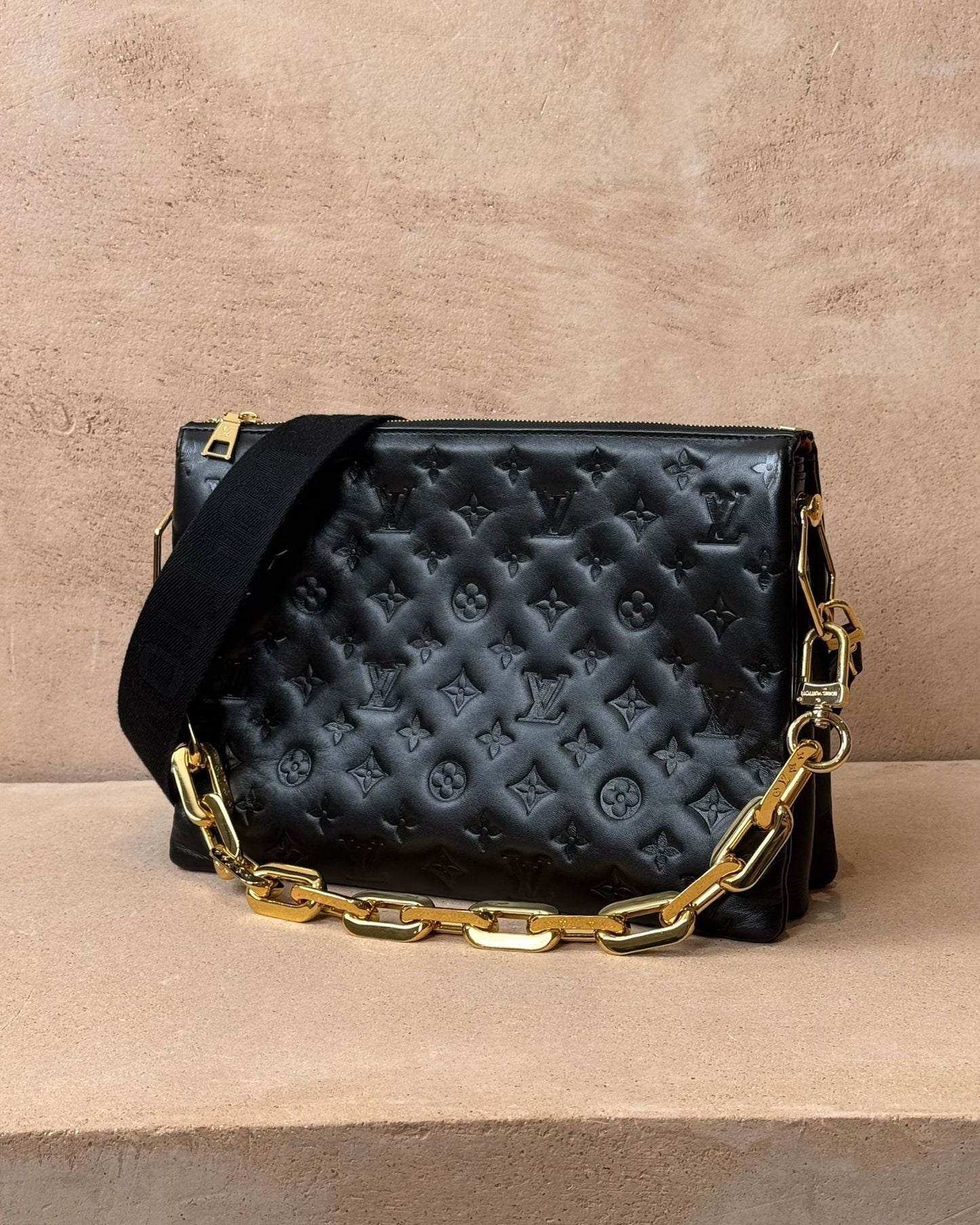 Louis Vuitton Coussin MM - Black Lambskin | Gold Hardware