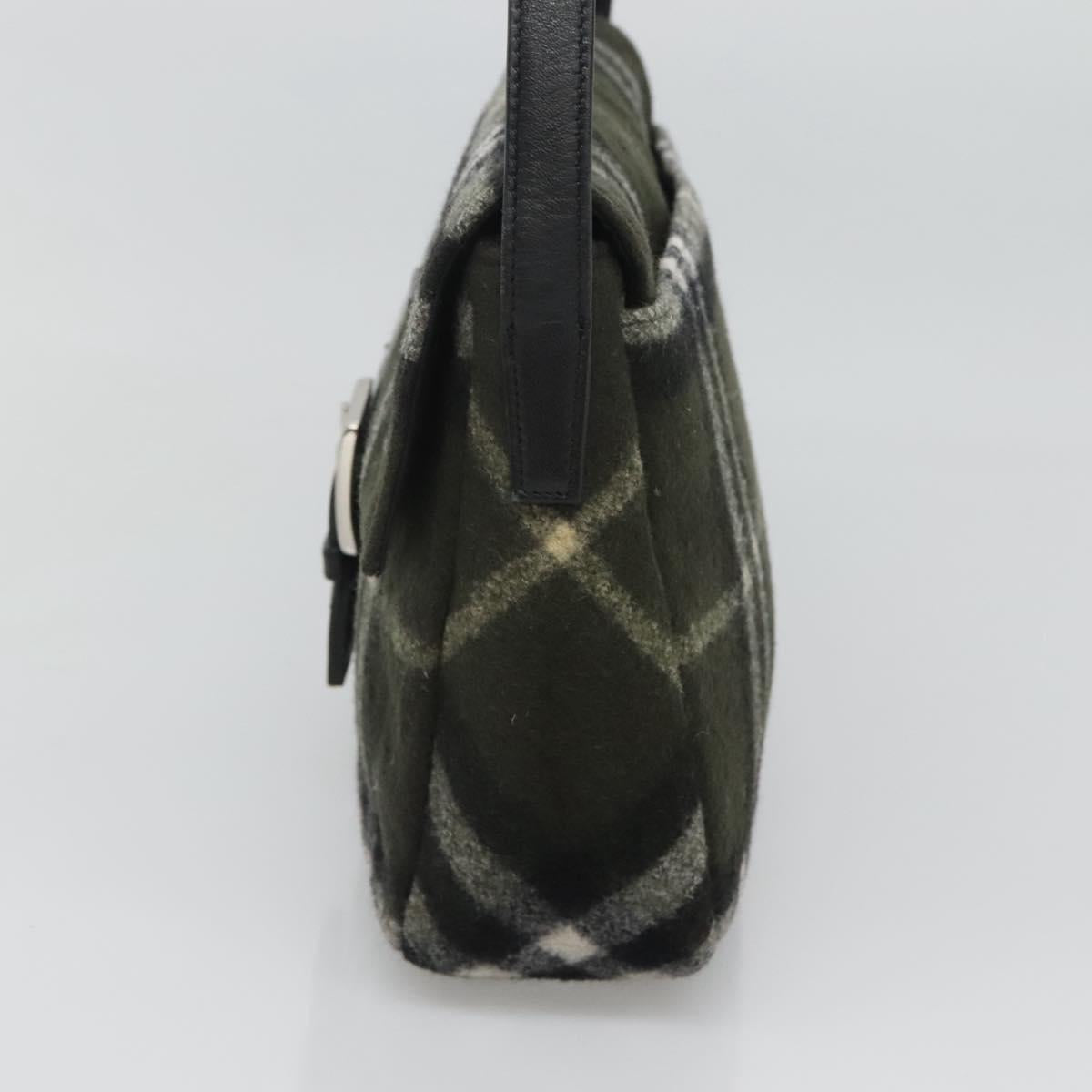 Burberry Nova Check Khaki Wool Shoulder Bag ( )
