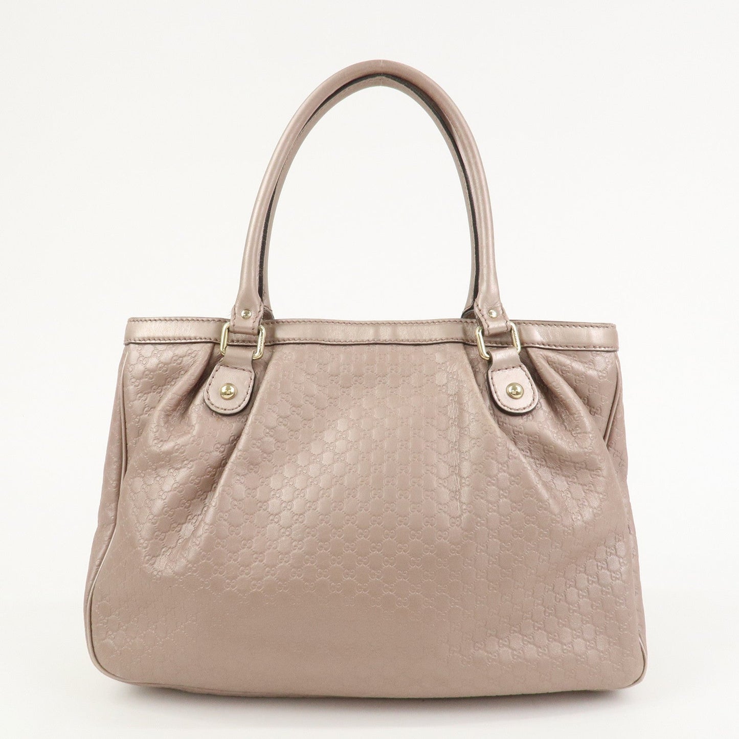 GUCCI Micro Guccissima Leather Shoulder Bag Metallic Pink 296835
