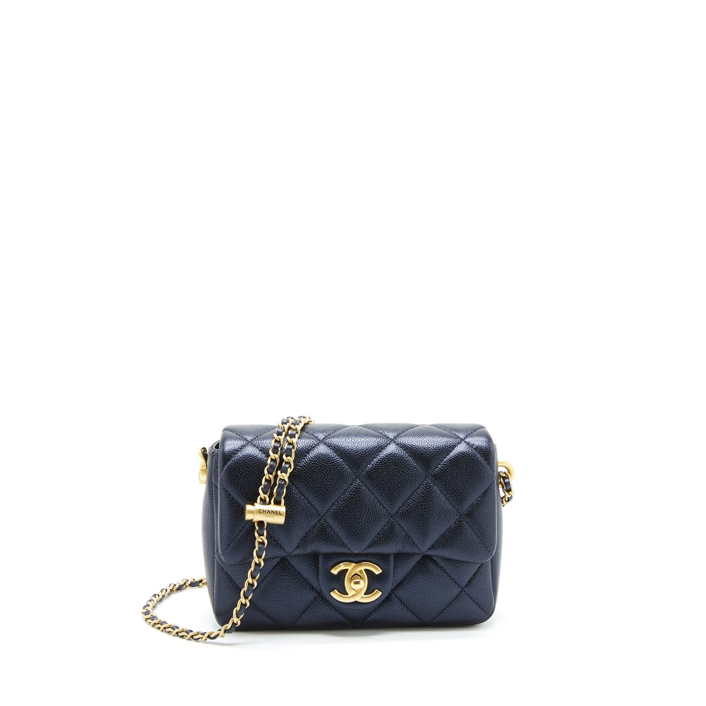 Chanel 21k My Perfect Mini Flap Bag Caviar Black