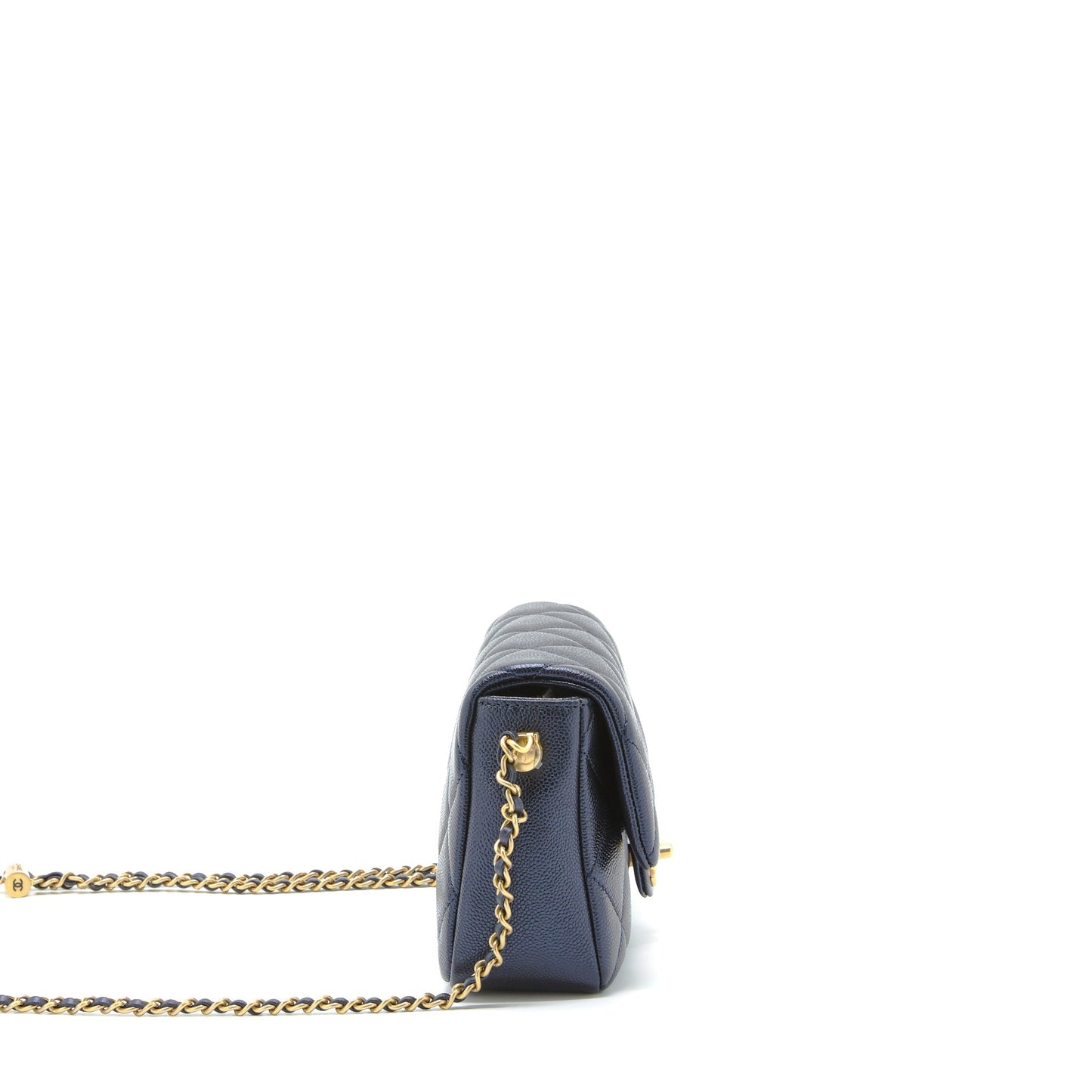Chanel 21k My Perfect Mini Flap Bag Caviar Black