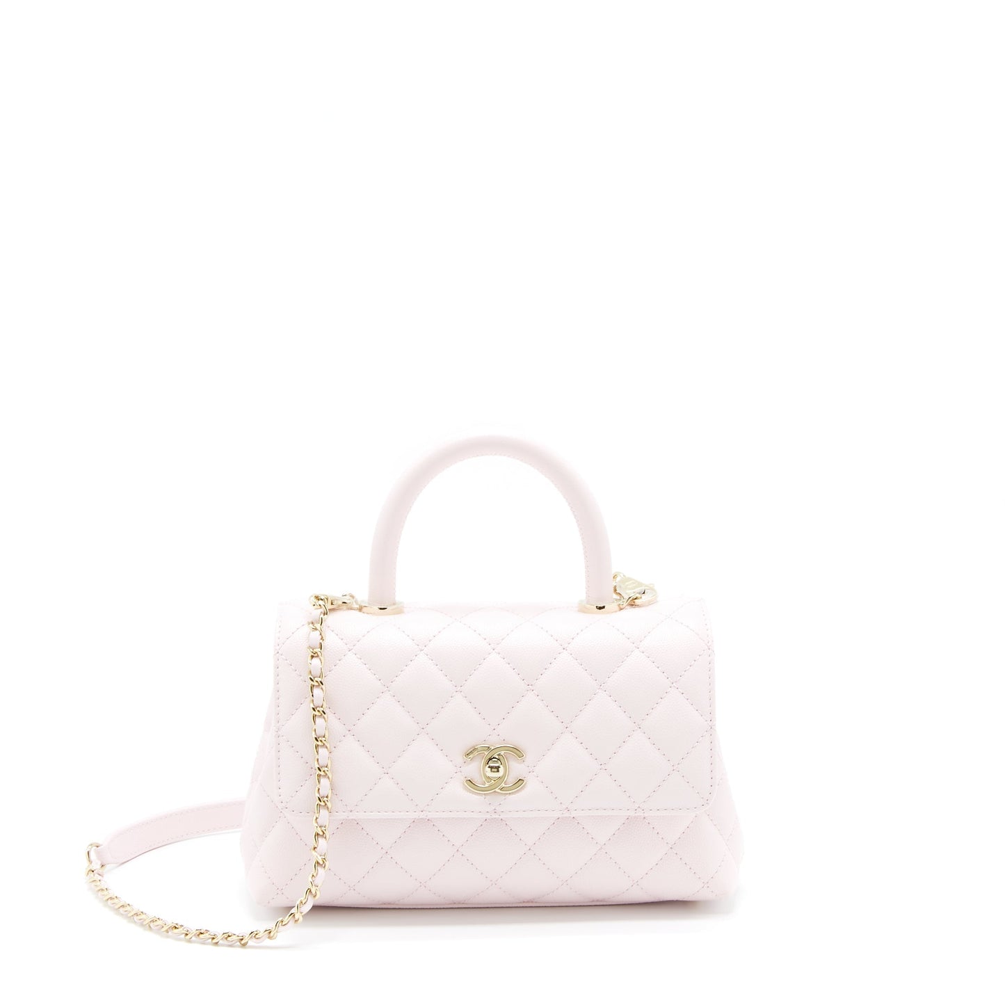Chanel Small Coco Handle Caviar Light Pink NG750 L